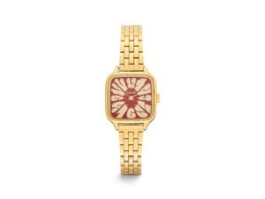 Kate Estate Flower Gold Bordeaux