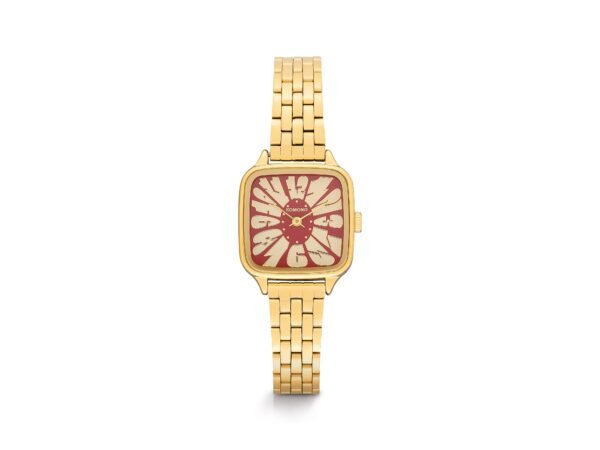 Kate Estate Flower Gold Bordeaux