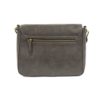 Gray Lexie Convertible Shoulder Bag Faux Suede Trim